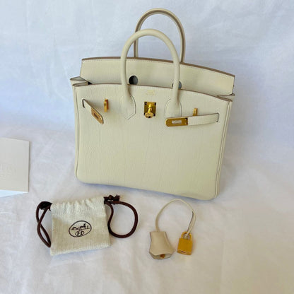 Hermes Birkin 25 Togo Craie GHW Bag