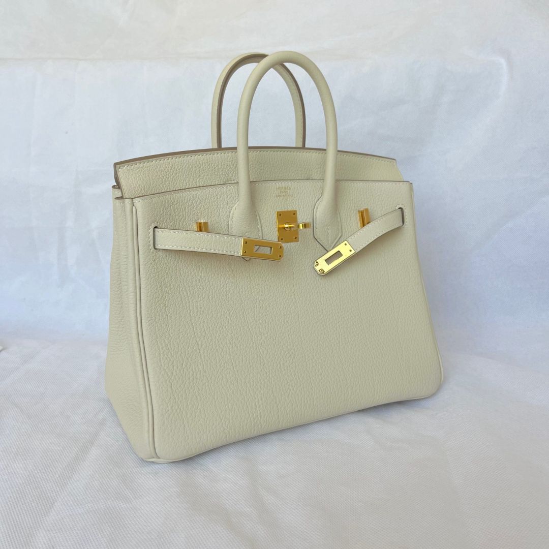 Hermes Birkin 25 Togo Craie GHW Bag