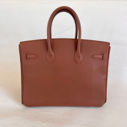 Hermès 35 Ardennes leather Gold