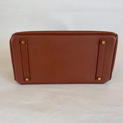 Hermès 35 Ardennes leather Gold