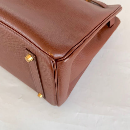 Hermès 35 Ardennes leather Gold