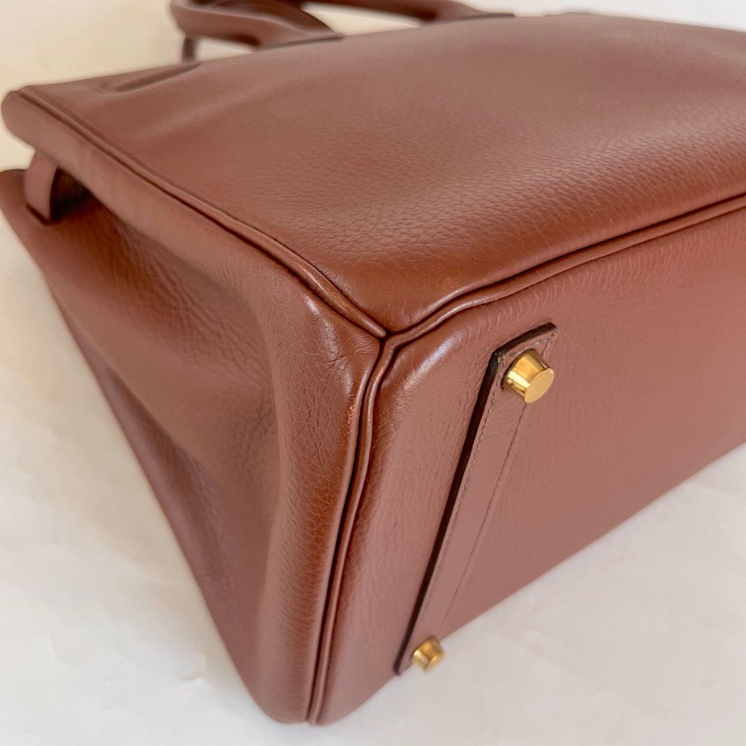 Hermès 35 Ardennes leather Gold