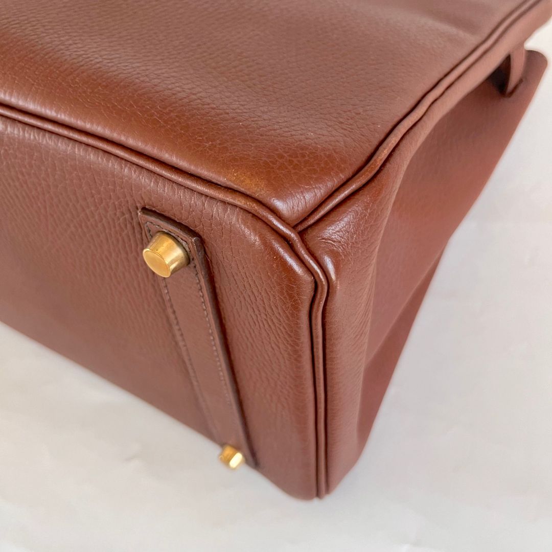 Hermès 35 Ardennes leather Gold