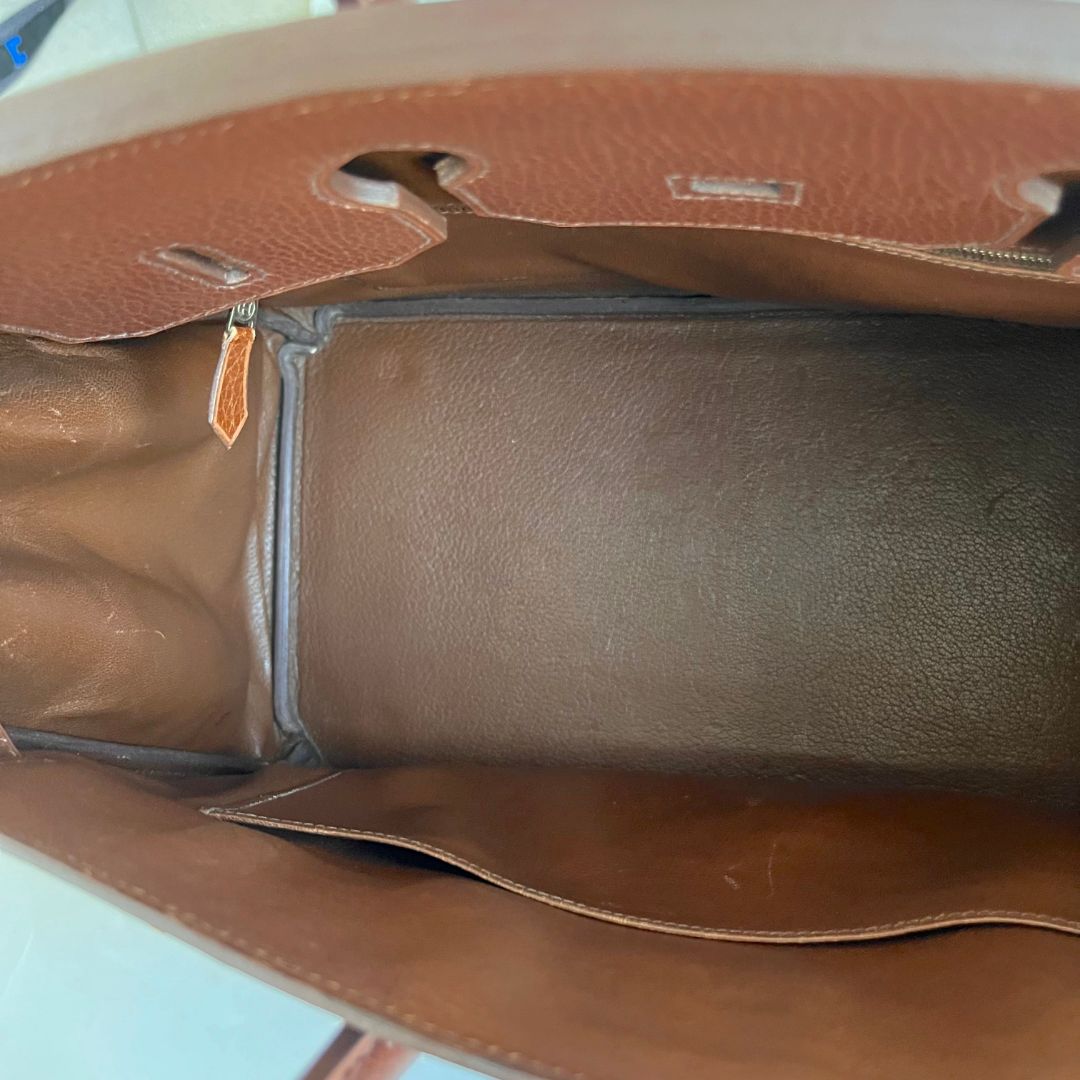 Hermès 35 Ardennes leather Gold