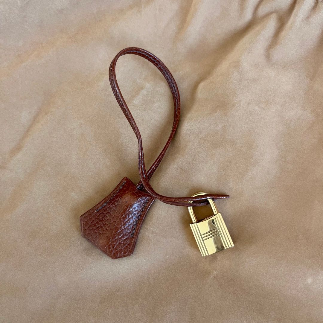 Hermès 35 Ardennes leather Gold