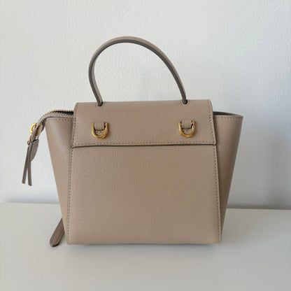 Celine Beige Pico Belt Satchel Bag