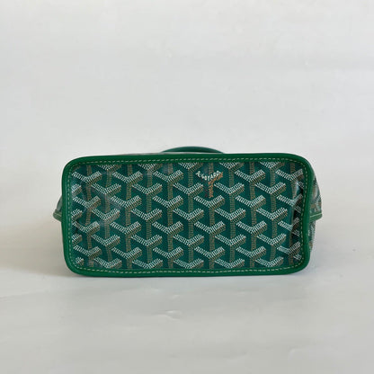 Goyard Green Anjou Mini Tote Bag Silver Hardware