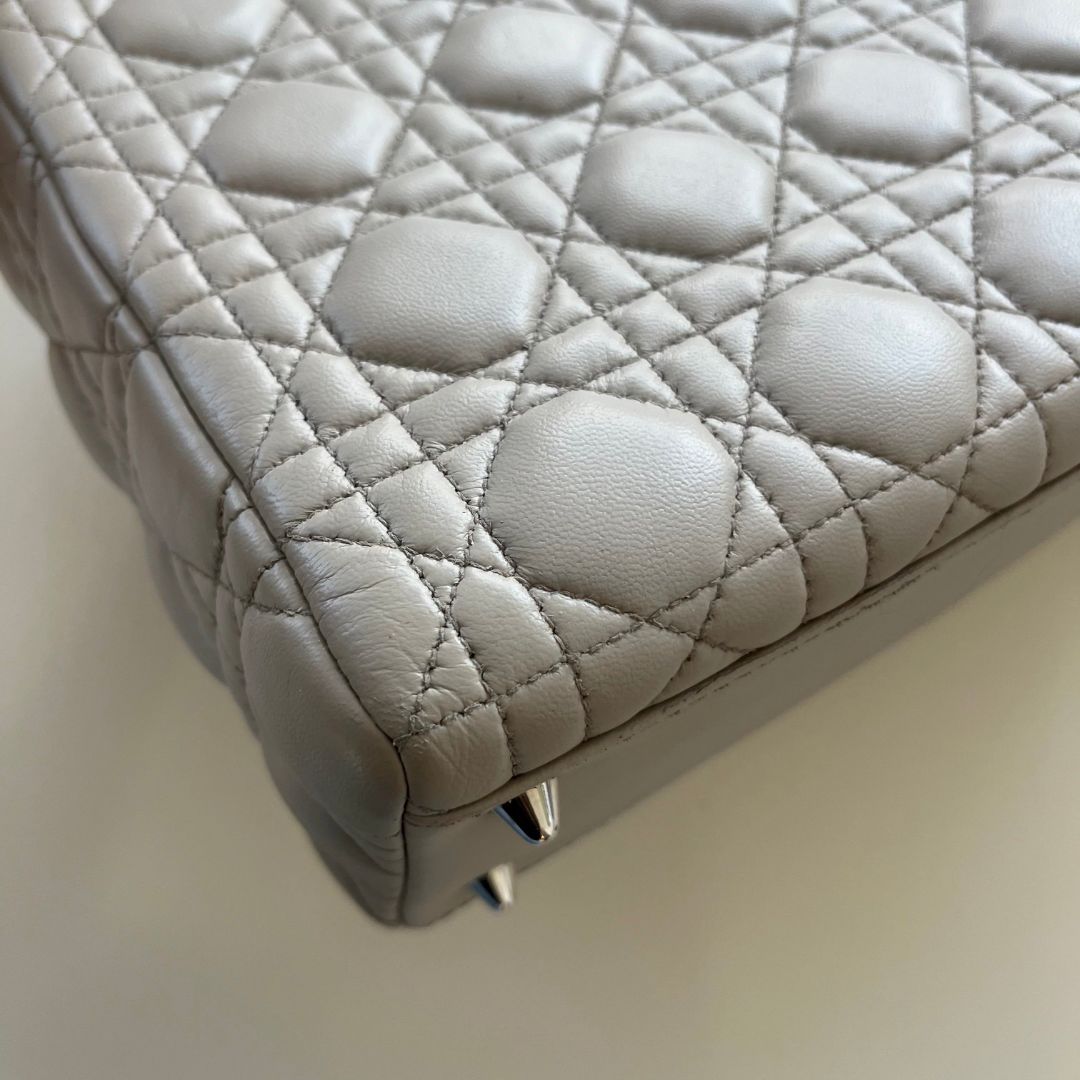 Christian Dior Medium Grey Lady Dior Bag
