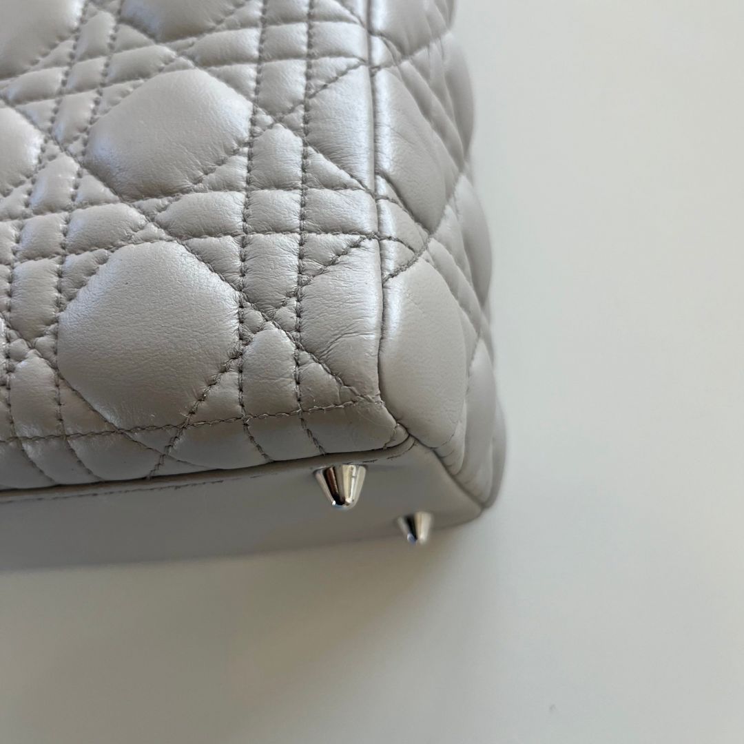 Christian Dior Medium Grey Lady Dior Bag