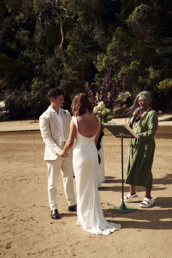 Simple Elegant Sheath Strap White Satin Long Sweep Wedding Dress SH2249