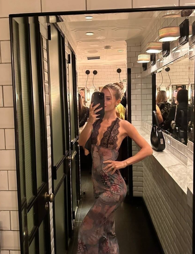 Sexy Print Floral V Neck Black Lace Chiffon Long Outfit Party Dress Vacation Dress Birthday Dress SH3520