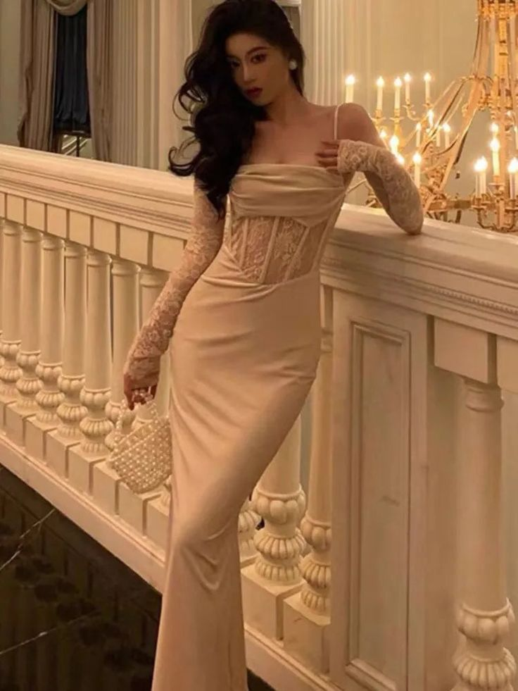 Sexy Bodycon Velvet Lace Red Evening Party Dress Spaghetti Straps Mermaid Prom Dress  SH1427