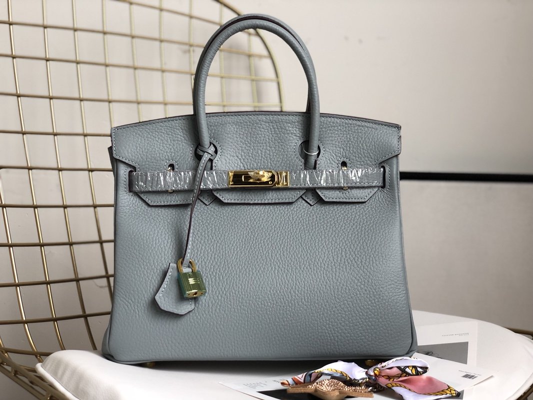 H BIRKIN 35 TOGO  GOLD HARDWARE GREY 35CM