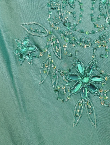 Blue Retro A Line Spaghetti Straps Beaded Lace Satin Homecoming Dress Cocktail Dress SH3546