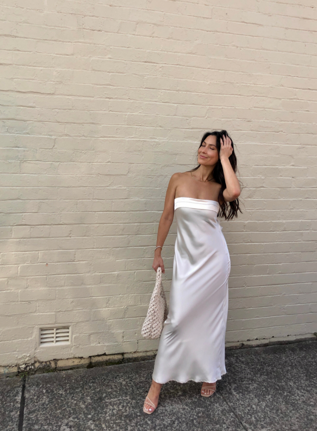 Stunning Sheath Strapless Sage Green Satin Bridesmaid Dress Evening Dress SH2837