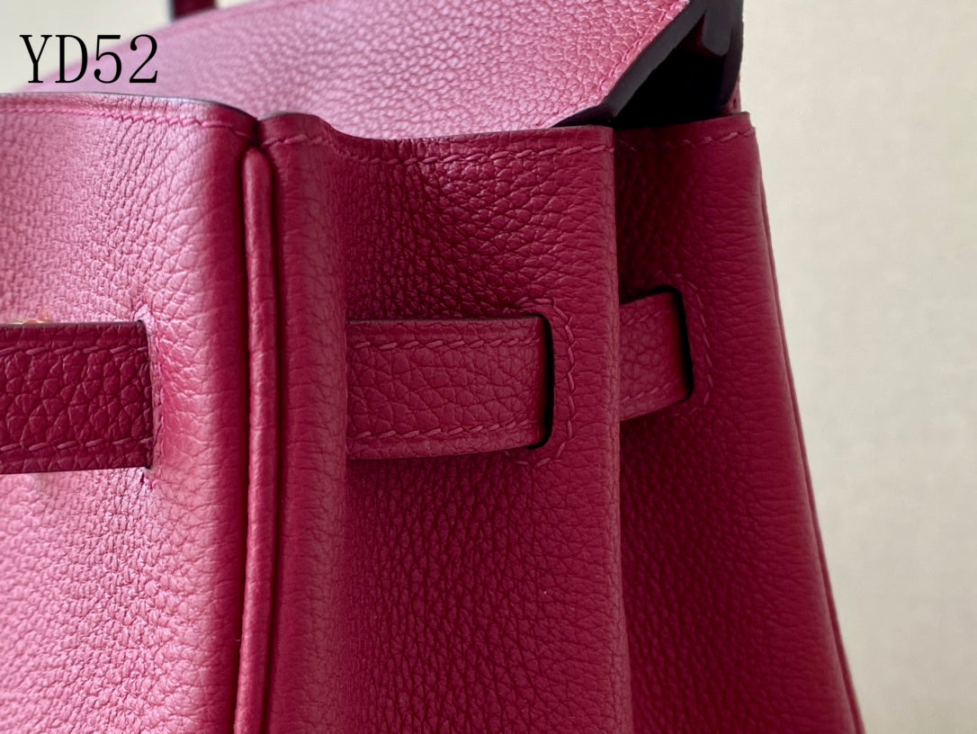 H BIRKIN 25 TOGO RED WINE  GOLD HARDWARE 25CM