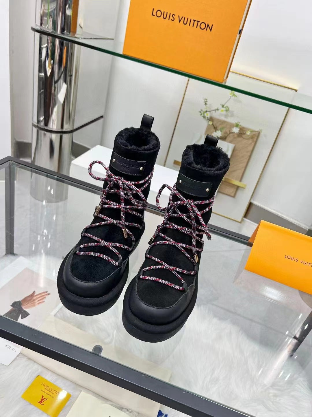 LOUIS VUITTON ASPEN PLATFORM ANKLE BOOT BLACK 1AC75N