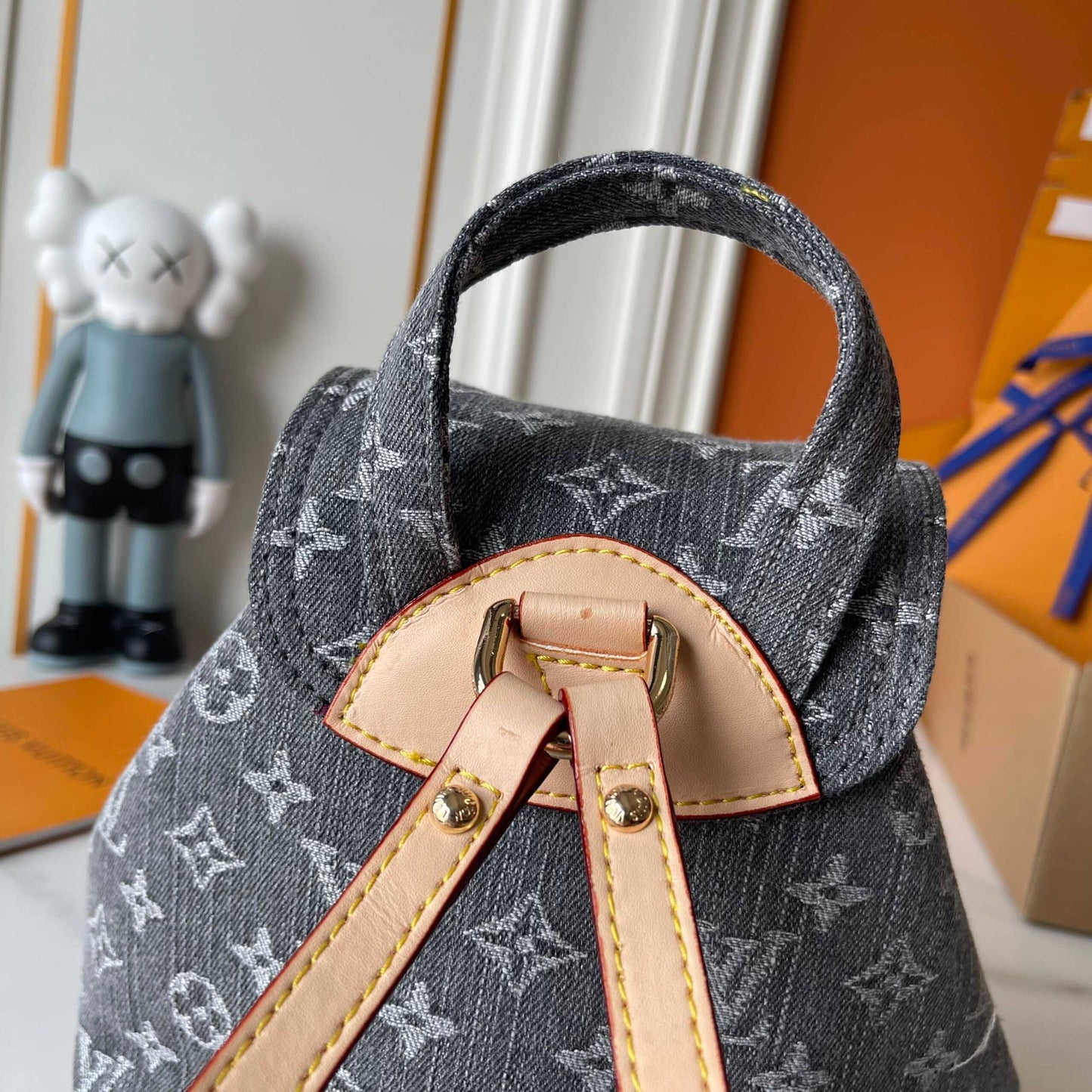 LOUIS VUITTON VENICE BACKPACK DENIM BLACK 24CM