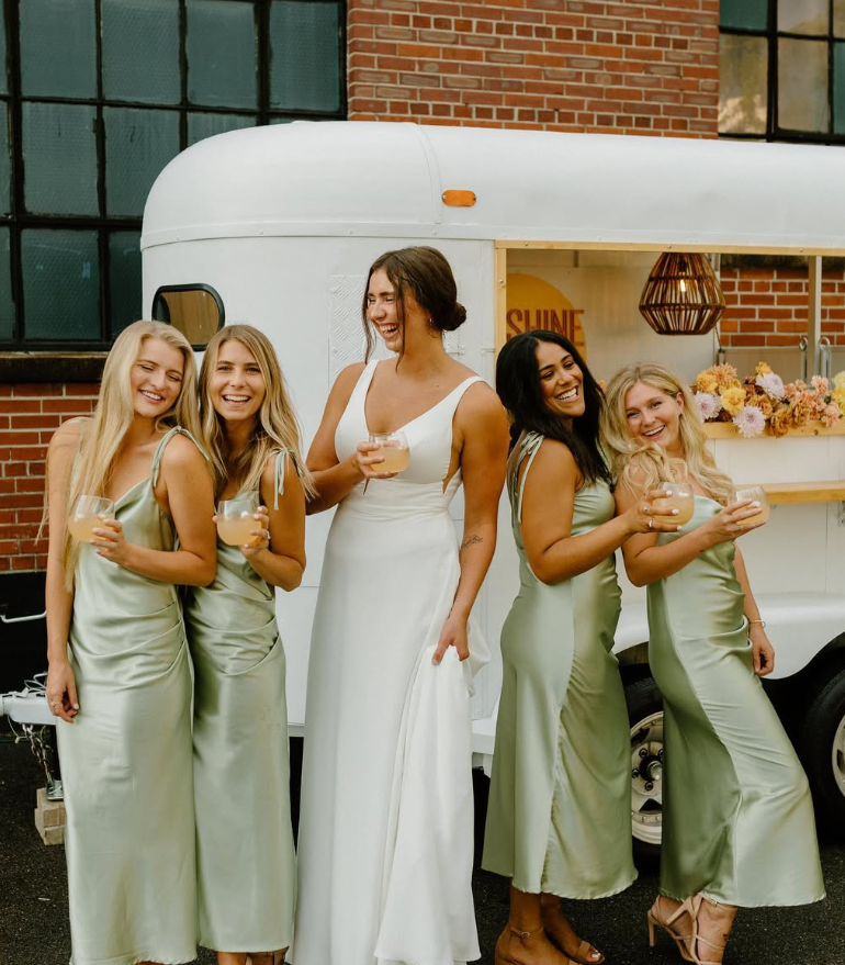 Simple Sheath Spaghetti Strap Sage Green Satin Evening Dress Bridesmaid Dress SH2784