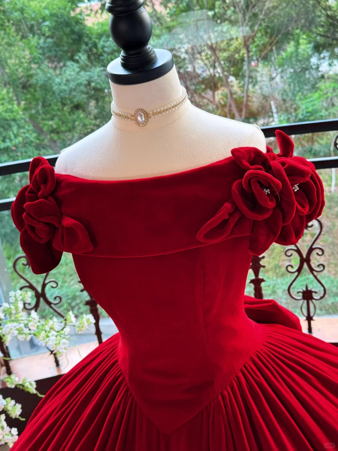 preppydressess-Burgundy Elegant Retro Long Velvet Quinceanera Dresses Prom Dress Graduation Dress Princess gh5005