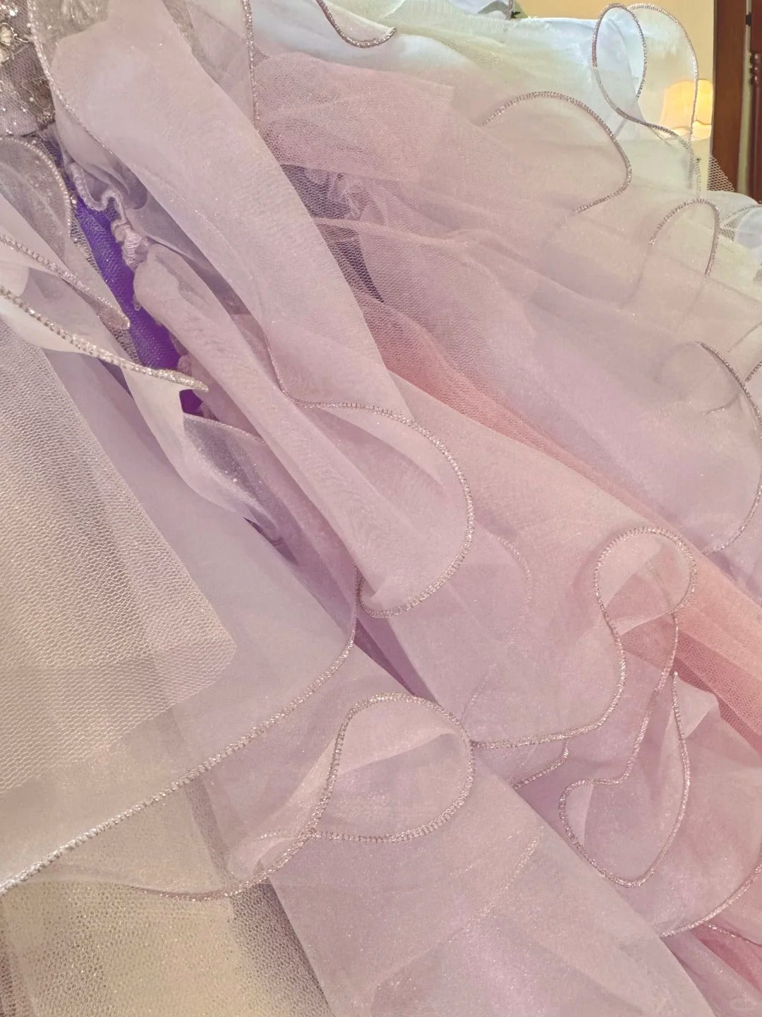 preppydressess-Quinceanera Dresses Pink Purple Gorgeous Elegant Shiny Floral Sequin Long Tulle Prom Dress Graduation Dress gh5001
