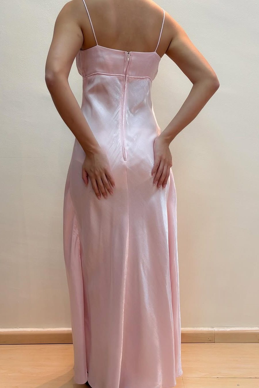 Pink A-Line Strapless Prom Dresses Long Flowy Formal Gown