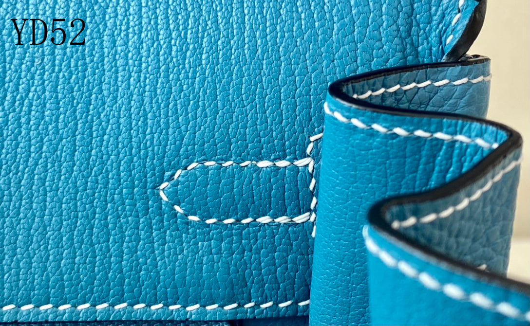 H BIRKIN 25 TOGO BLUE GOLD HARDWARE 25CM