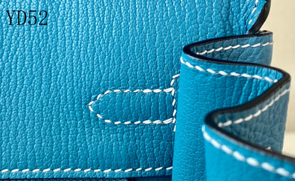 H BIRKIN 25 TOGO BLUE GOLD HARDWARE 25CM