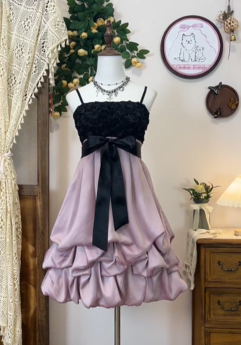 Unique Spaghetti Straps Rose Flowers Birthday Outfits Lavender A Line Homecoming Dress  S459
