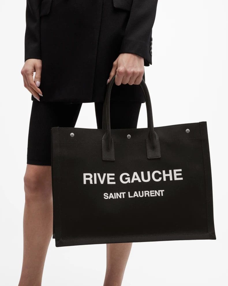 Saint Laurent Rive Gauche Tote Bag in Canvas