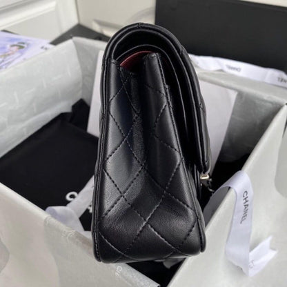 CHANEL CLASSIC HANDBAG Lambskin & Silver Metal