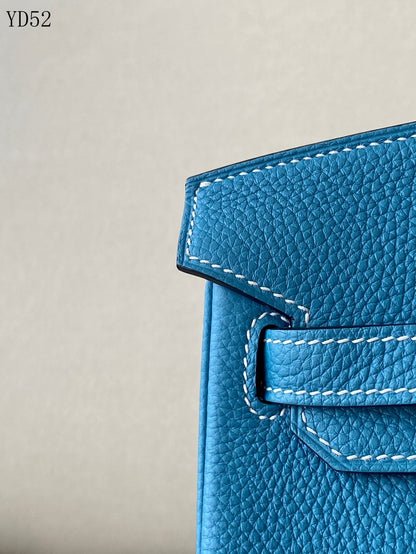 H BIRKIN 25 TOGO BLUE GOLD HARDWARE 25CM