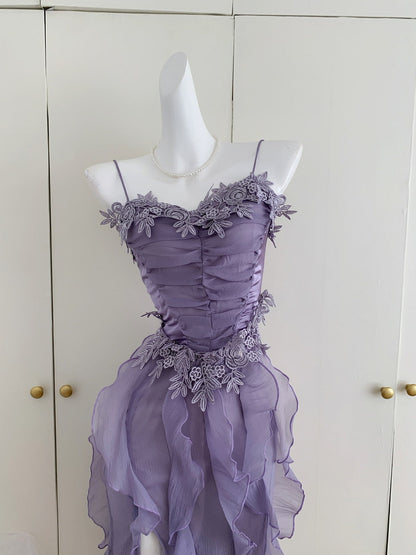 Cute A Line Spaghetti Straps Layers Summer Dress Holiday Party Outfits For Girls DP1399