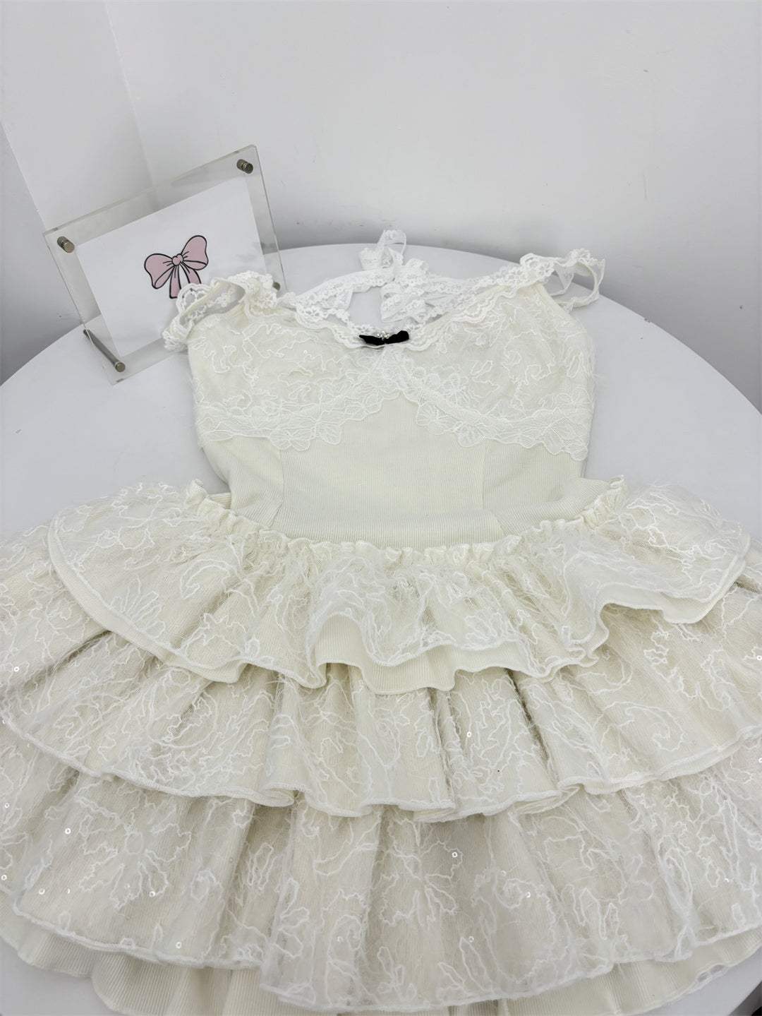 Cute Spaghetti Straps Ballet Skirt Ruffles Summer Dress Holiday Party Outfits For Women DP0091