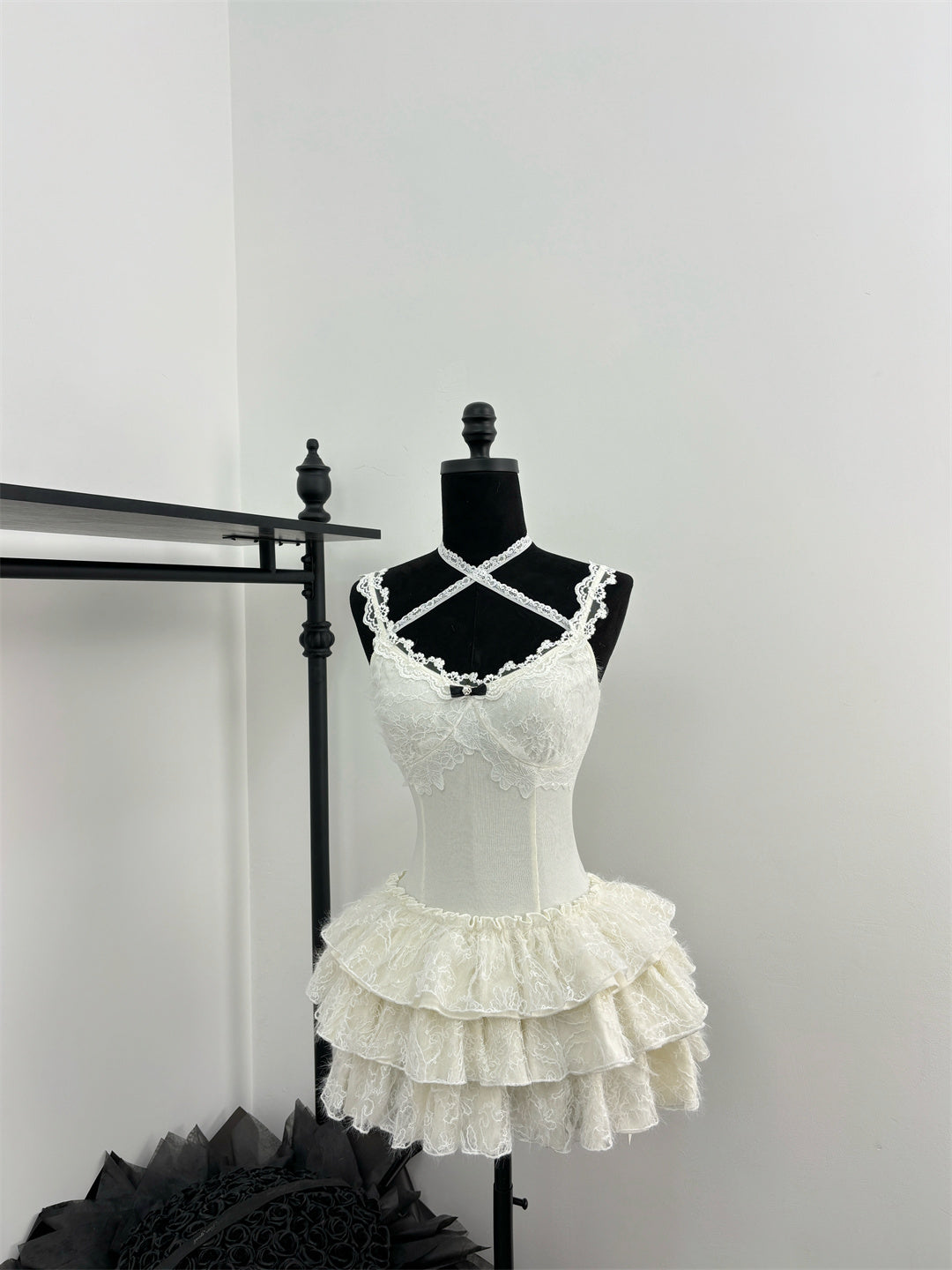 Cute Spaghetti Straps Ballet Skirt Ruffles Summer Dress Holiday Party Outfits For Women DP0091