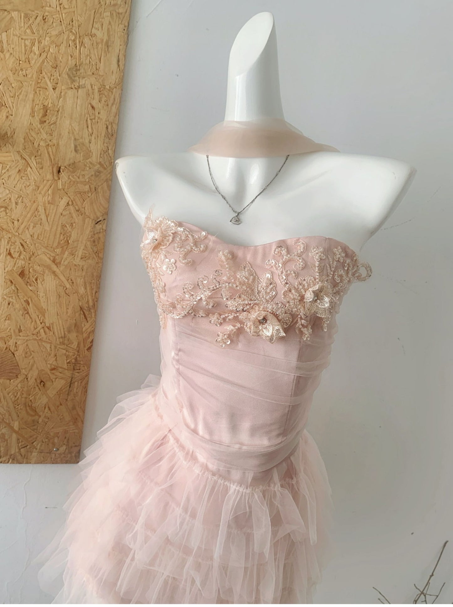 Cute Spaghetti Straps Pink Ruffles Tulle Summer Dress 2 Pieces Holiday Party Outfits For Women DP0094