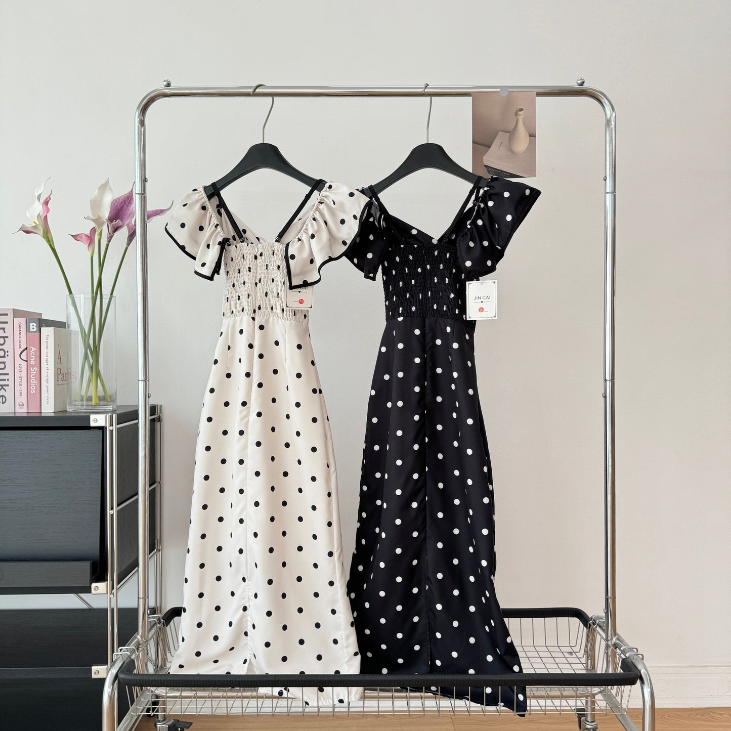 Cute A Line V Neckline Polka Dots Summer Dress Holiday Party Outfits For Women DP0104