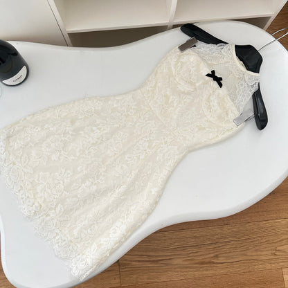 Cute Sheath Halter Neckline Short Lace Summer Dress Holiday Party Outfits For Women DP0123