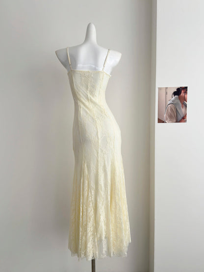 Sexy Mermaid Spaghetti Straps Lace Birthday Party Dress Summer Holiday Outfits For Women DP0132