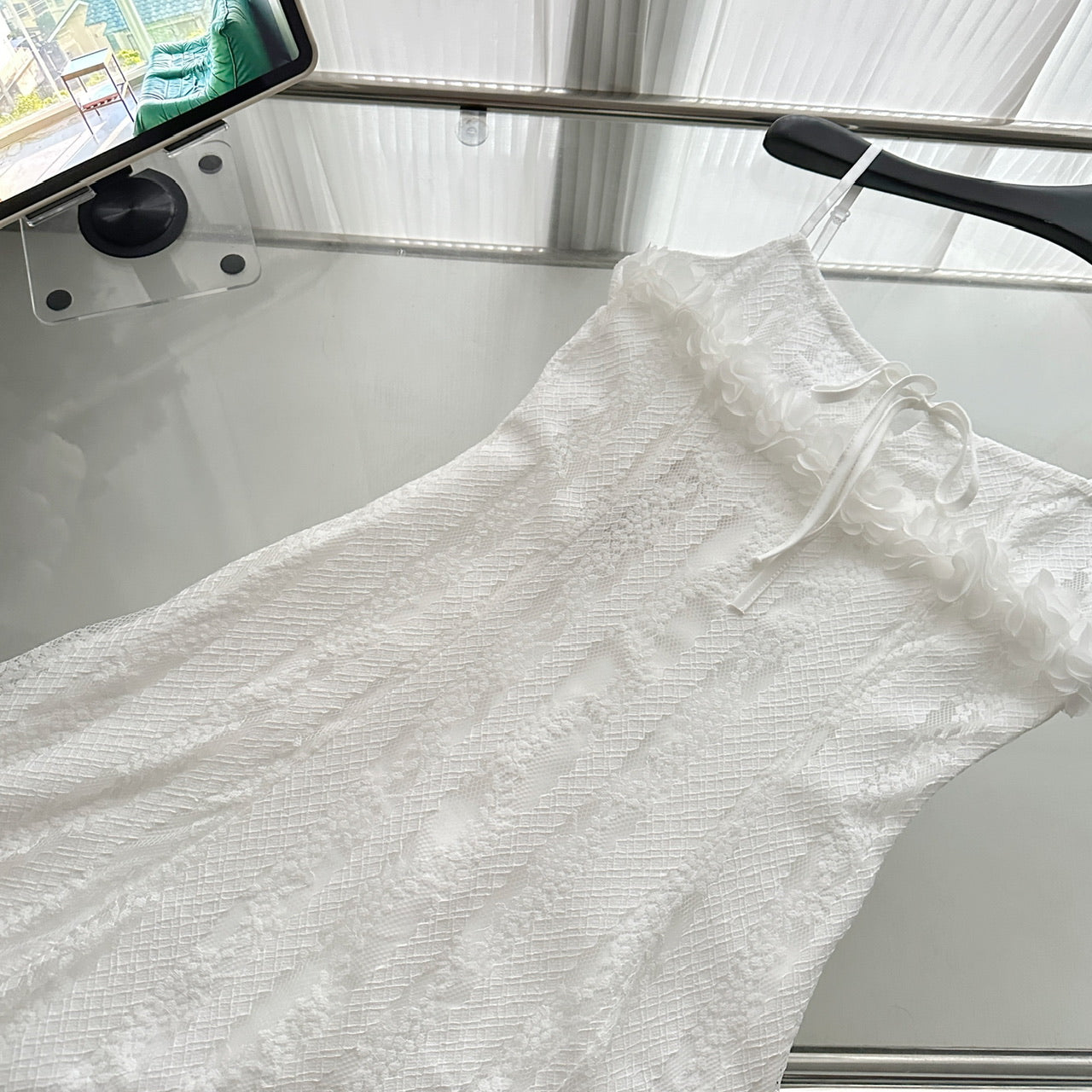 Cute A Line Spaghetti Straps Ivory Lace Summer Dress Holiday Party Outfits For Women DP0100