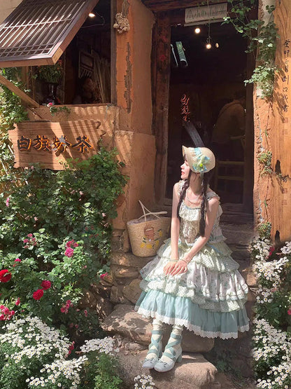 Vintage Ball Gown 2 Pieces Summer Holiday Dresses 16th Birthday Dress Lolita Dress Birthday Outfits W1009