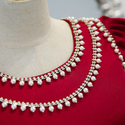 Simple Red Long Prom Dresses SH207