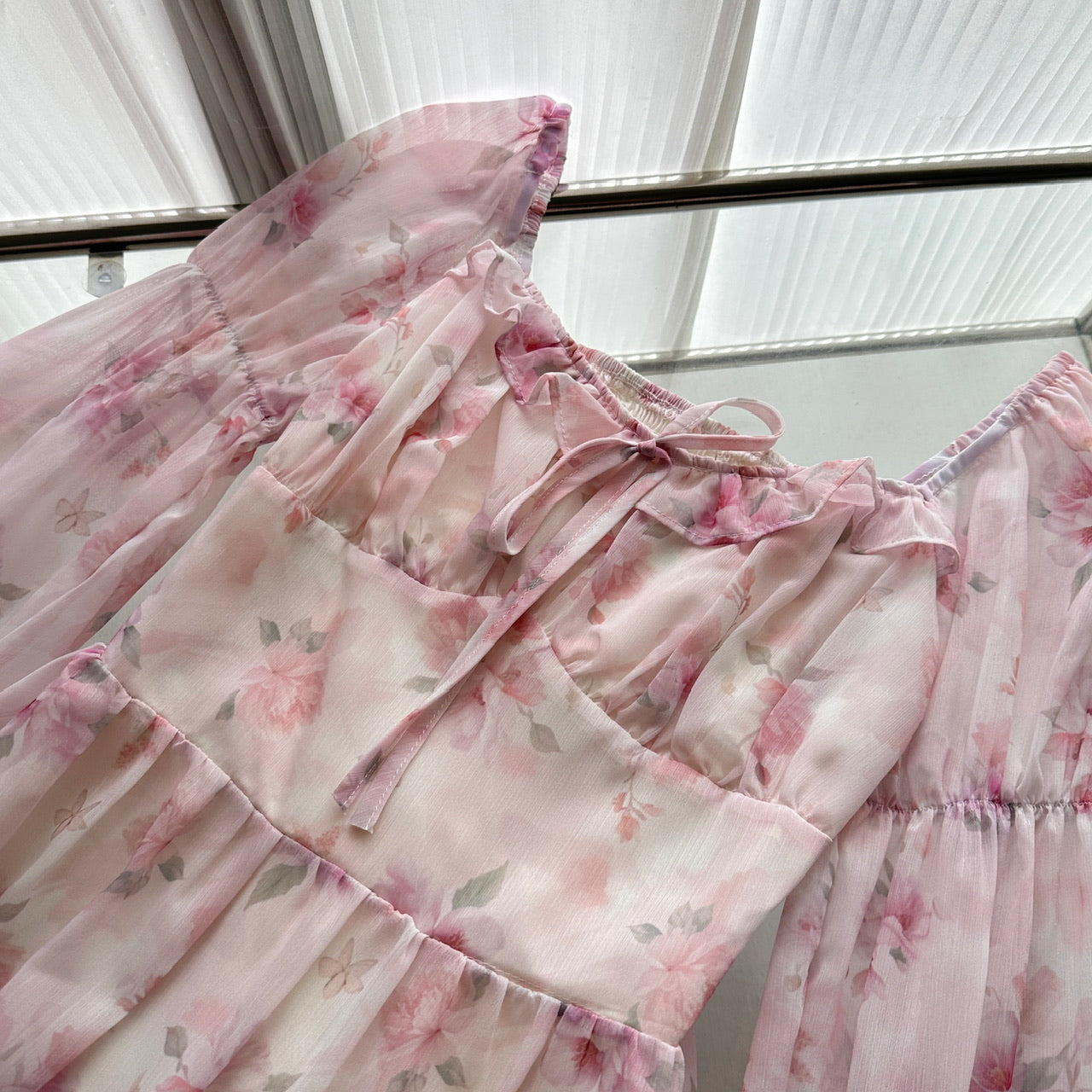 Cute A line Square Neckline Floral Pink Short Summer Dress Holiday Party Birthday Outfits DP0139