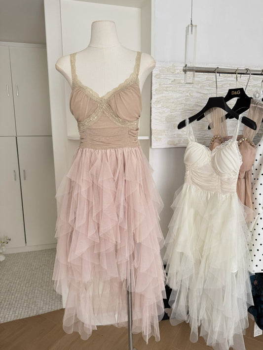 Cute A Line Straps Lace Ruffles Summer Dress Holiday Party Outfits For Girls DP0134