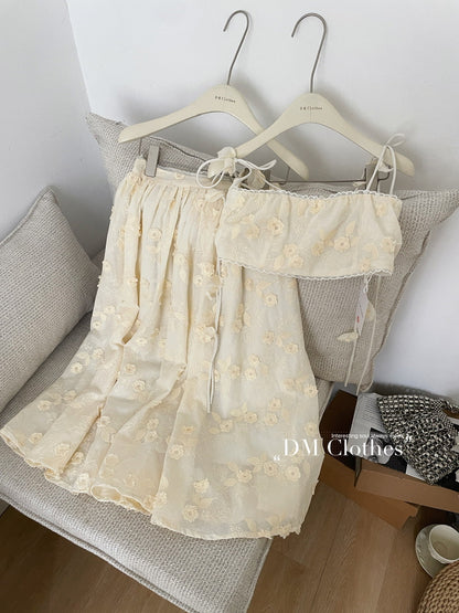 Sexy A line Spaghetti Straps 2 Pieces Summer Dress Holiday Dresses Party Birthday Outfits For Women DP0124