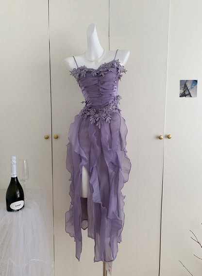 Cute A Line Spaghetti Straps Layers Summer Dress Holiday Party Outfits For Girls DP1399