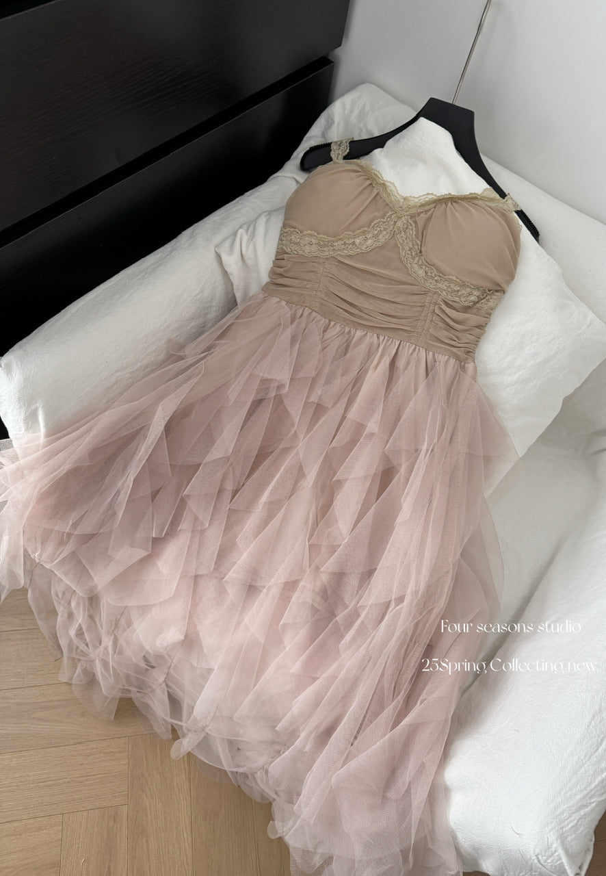 Cute A Line Straps Lace Ruffles Summer Dress Holiday Party Outfits For Girls DP0134