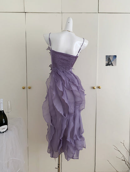 Cute A Line Spaghetti Straps Layers Summer Dress Holiday Party Outfits For Girls DP1399