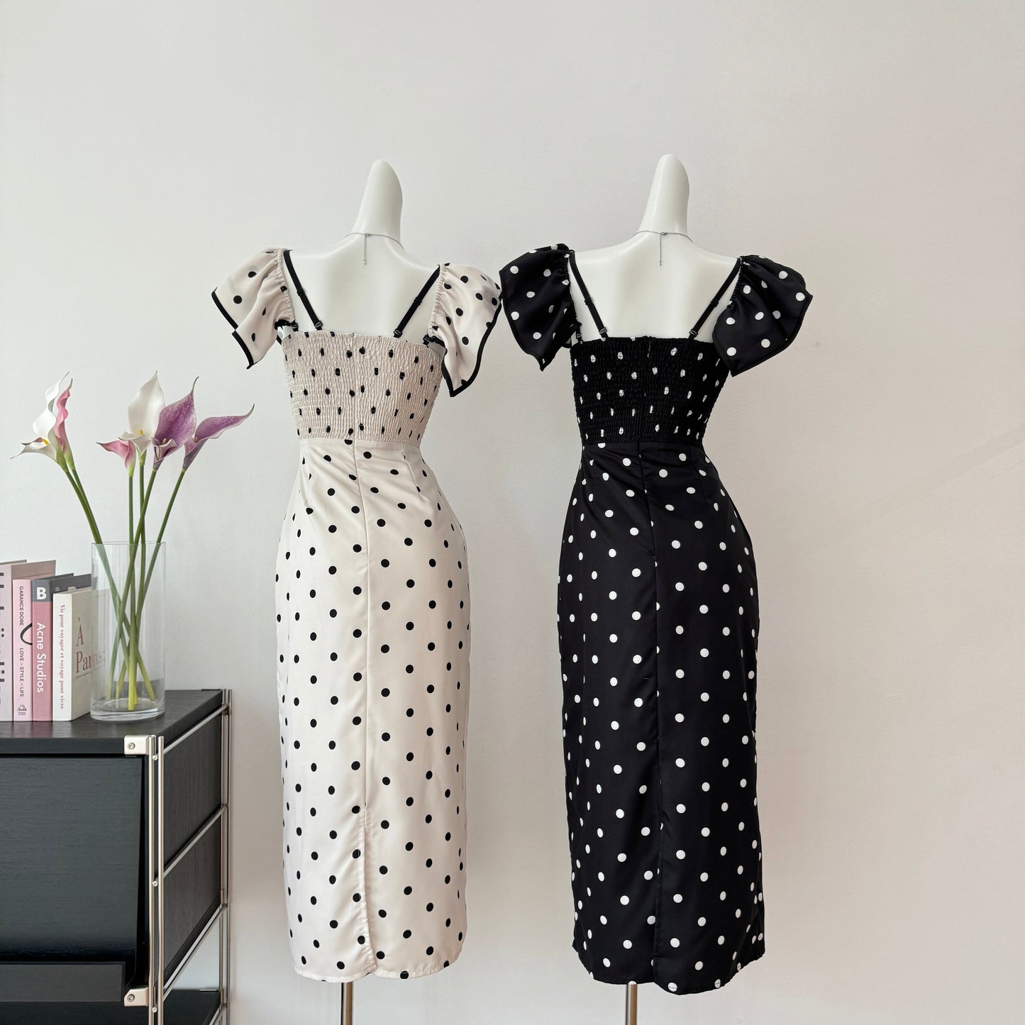 Cute A Line V Neckline Polka Dots Summer Dress Holiday Party Outfits For Women DP0104