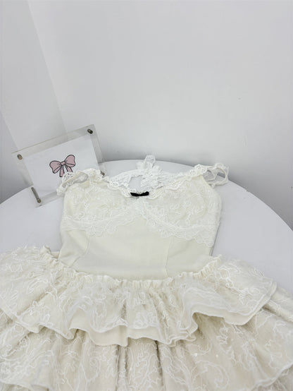 Cute Spaghetti Straps Ballet Skirt Ruffles Summer Dress Holiday Party Outfits For Women DP0091